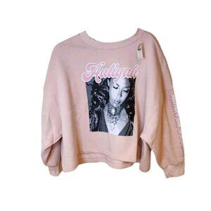 Hoodie with Graphic Print in Pink